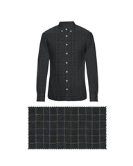 BLACK WITH SIMPLE CHECKS COTTON SHIRT