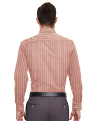 CARROT PUNCH WITH THIN LINE COTTON SHIRT