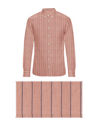 CARROT PUNCH WITH THIN LINE COTTON SHIRT