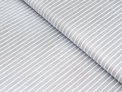 CHARCOAL GREY WITH WHITE THIN LINE PREMIUM MIX LINEN SHIRT FABRIC.