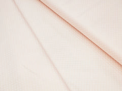 LIGHT PEACH DOTTED TEXTURED PLAIN PREMIUM MIX COTTON SHIRT FABRIC.