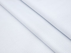 THIN LINE LIGHT SKY BLUE PREMIUM MIX COTTON SHIRT FABRIC.
