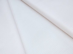 WHITE WITH THIN LINE LIGHT ROSE PINK PREMIUM MIX COTTON SHIRT FABRIC.