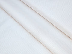 WHITE WITH THIN LINE LIGHT ROSE PINK PREMIUM MIX COTTON SHIRT FABRIC.