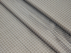 COFFEE BROWN MINI CHECKS SATIN PRINT PRIMIUM MIX COTTON SHIRT FABRIC.