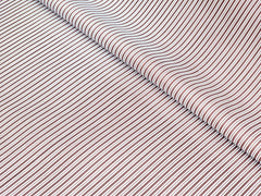 COFFEE BROWN THIN STRIP PREMIUM MIX COTTON SHIRT FABRIC.