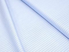 THIN LINE OCEAN BLUE PREMIUM MIX COTTON SHIRT FABRIC.