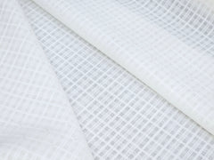 TRANSPERANT SKY CHECKS PREMIUM MIX LINEN SHIRT FABRIC.