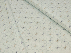 SQUARE PATTERN PRINTED LIGHT GREEN PREMIUM MIX COTTON SHIRT FABRIC.
