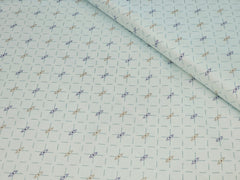 SQUARE PATTERN PRINTED LIGHT GREEN PREMIUM MIX COTTON SHIRT FABRIC.