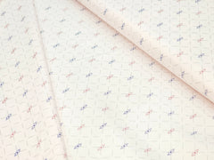 SQUARE PATTERN PRINTED LIGHT ORANGE PREMIUM MIX COTTON SHIRT FABRIC.