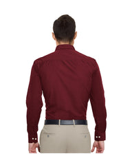 BURN MAROON SOLID PLAIN COTTON SHIRT