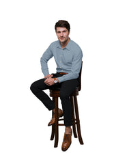 LIGHT BLUE SOLID PLAIN COTTON SHIRT
