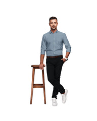 LIGHT BLUE SOLID PLAIN COTTON SHIRT