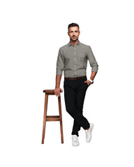 COCO LIGHT BROWN SOLID PLAIN COTTON SHIRT