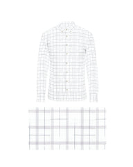 WHITE WITH ROSY PINK CHECKS COTTON SHIRT + DARK WINE FORMAL COTTON PANT