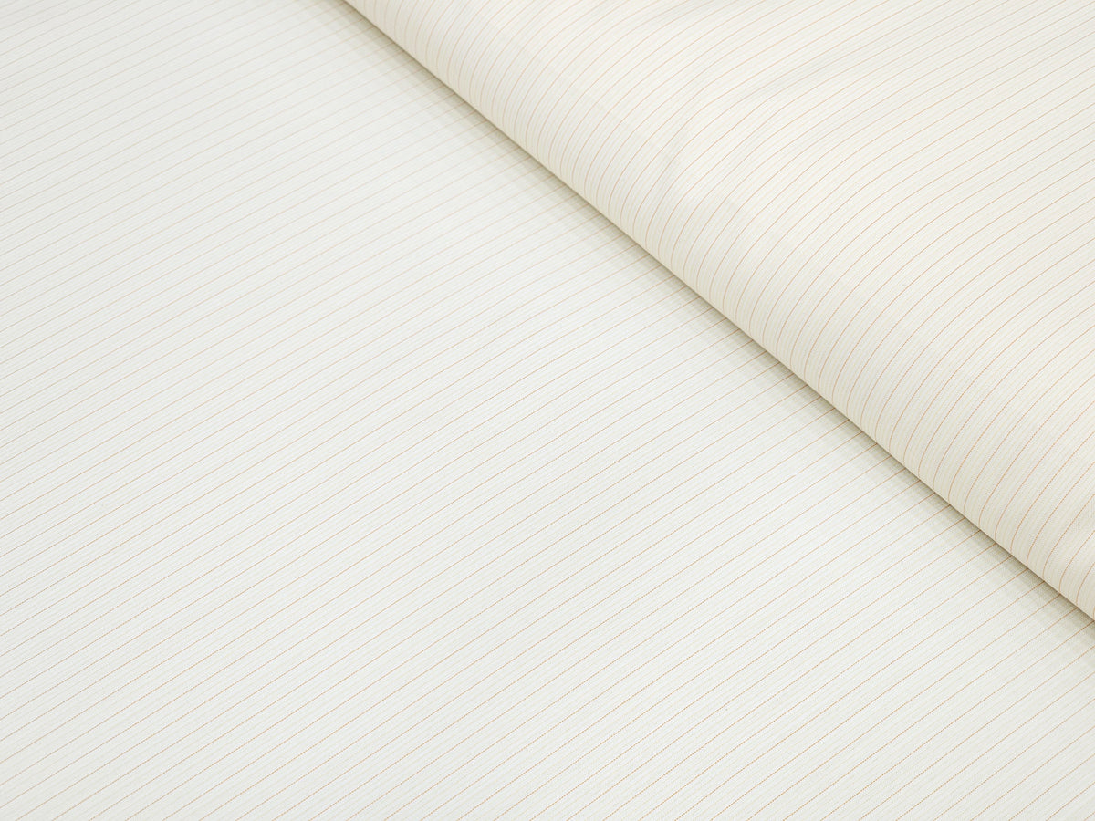 THIN LINE LIGHT BROWN YELLOW PREMIUM MIX COTTON SHIRT FABRIC.