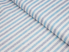 VIOLET GREY WHITE SIMILAR STRIPS PREMIUM MIX LINEN SHIRT FABRIC.