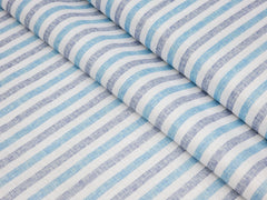 VIOLET GREY WHITE SIMILAR STRIPS PREMIUM MIX LINEN SHIRT FABRIC.