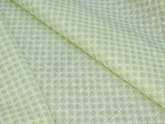 PISTA GREEN TEXTURE PRINT PRIMIUM MIX LINEN SHIRT FABRIC.
