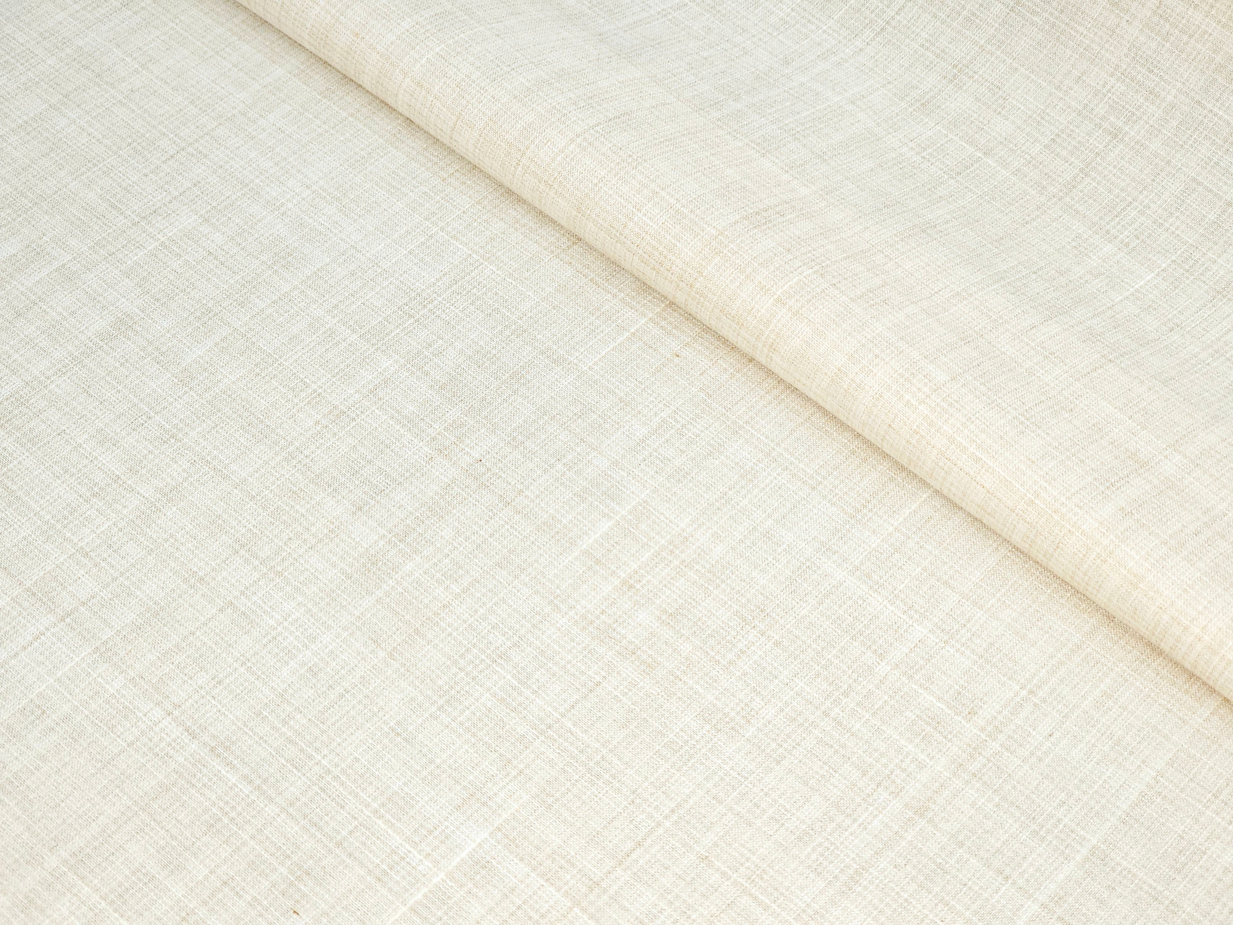 LIGHT BROWN TEXTURE PLAIN PREMIUM MIX LINEN SHIRT FABRIC.