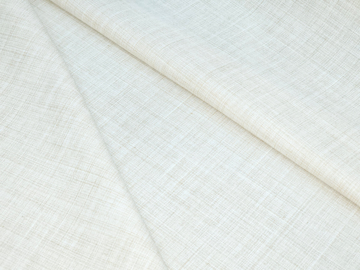 LIGHT BROWN TEXTURE PLAIN PREMIUM MIX LINEN SHIRT FABRIC.