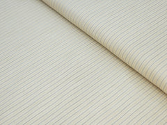 THIN LINE LIGHT CREAM PREMIUM MIX COTTON SHIRT FABRIC.
