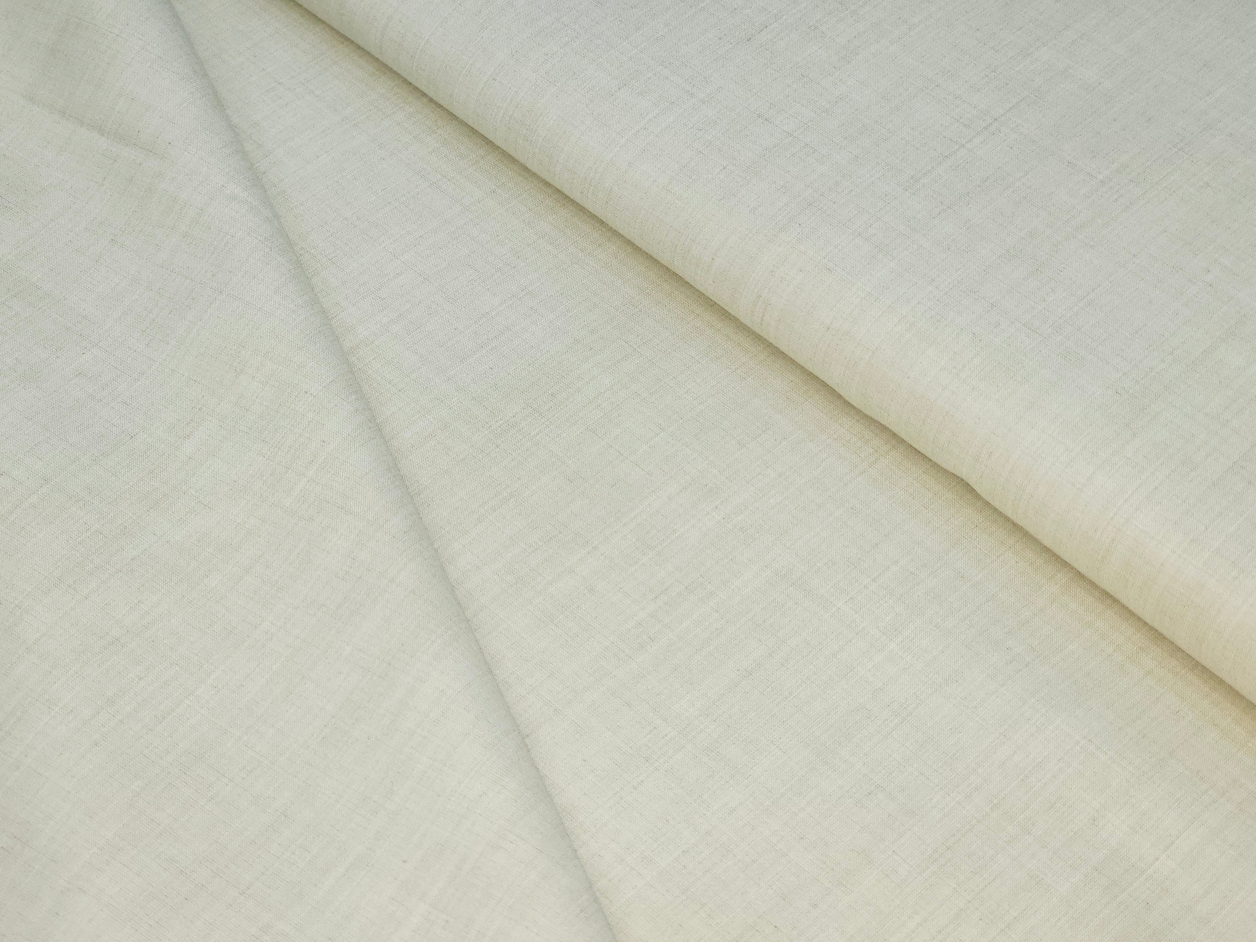 LIGHT YELLOW BROWN PLAIN PREMIUM MIX COTTON SHIRT FABRIC.