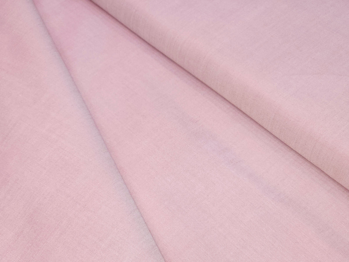 LIGHT PINK PLAIN PREMIUM MIX COTTON SHIRT FABRIC.