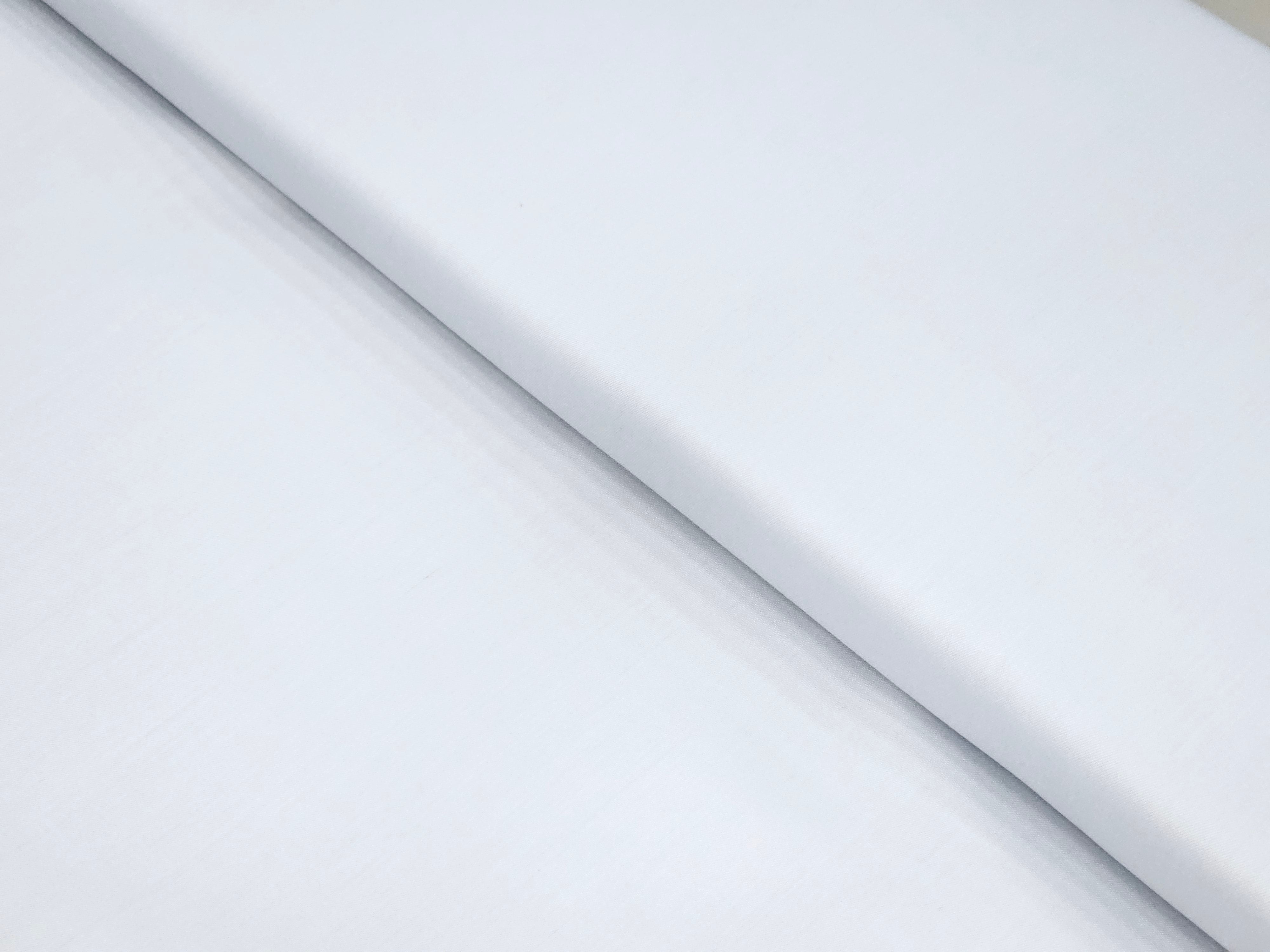 WHITE OCEAN PLAIN PREMIUM MIX COTTON SHIRT FABRIC.