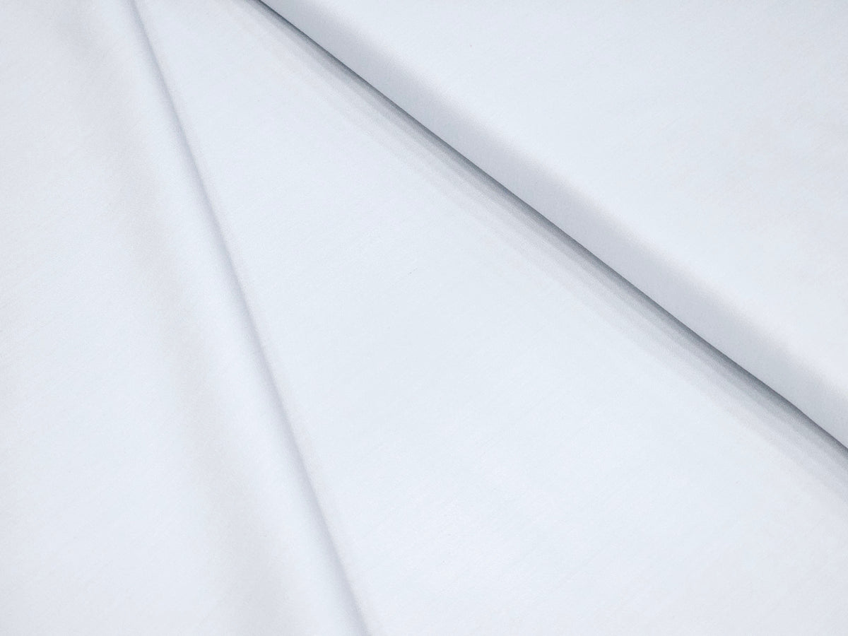 WHITE OCEAN PLAIN PREMIUM MIX COTTON SHIRT FABRIC.