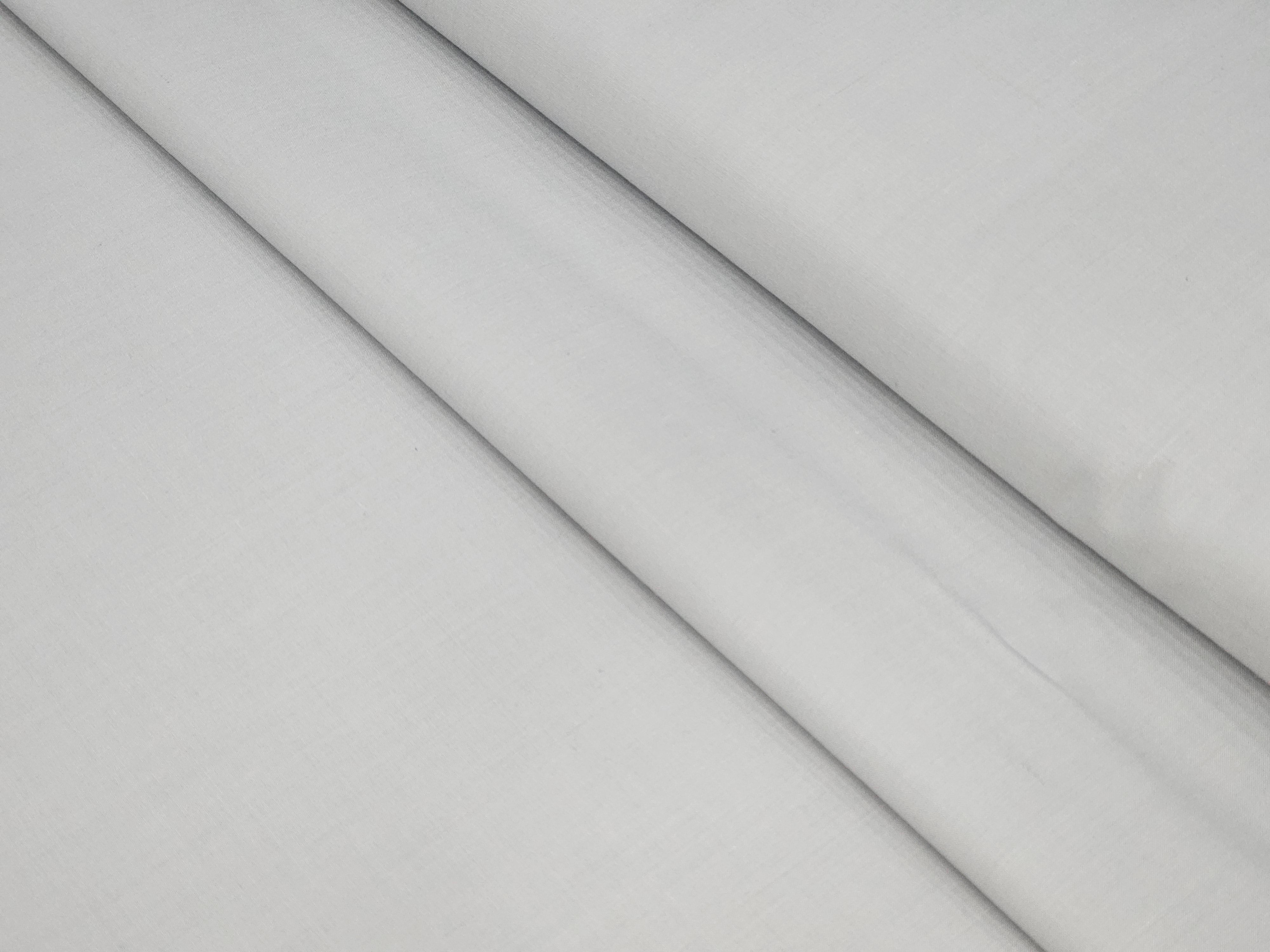 LIGHT STONE GREY PLAIN PREMIUM MIX COTTON SHIRT FABRIC.