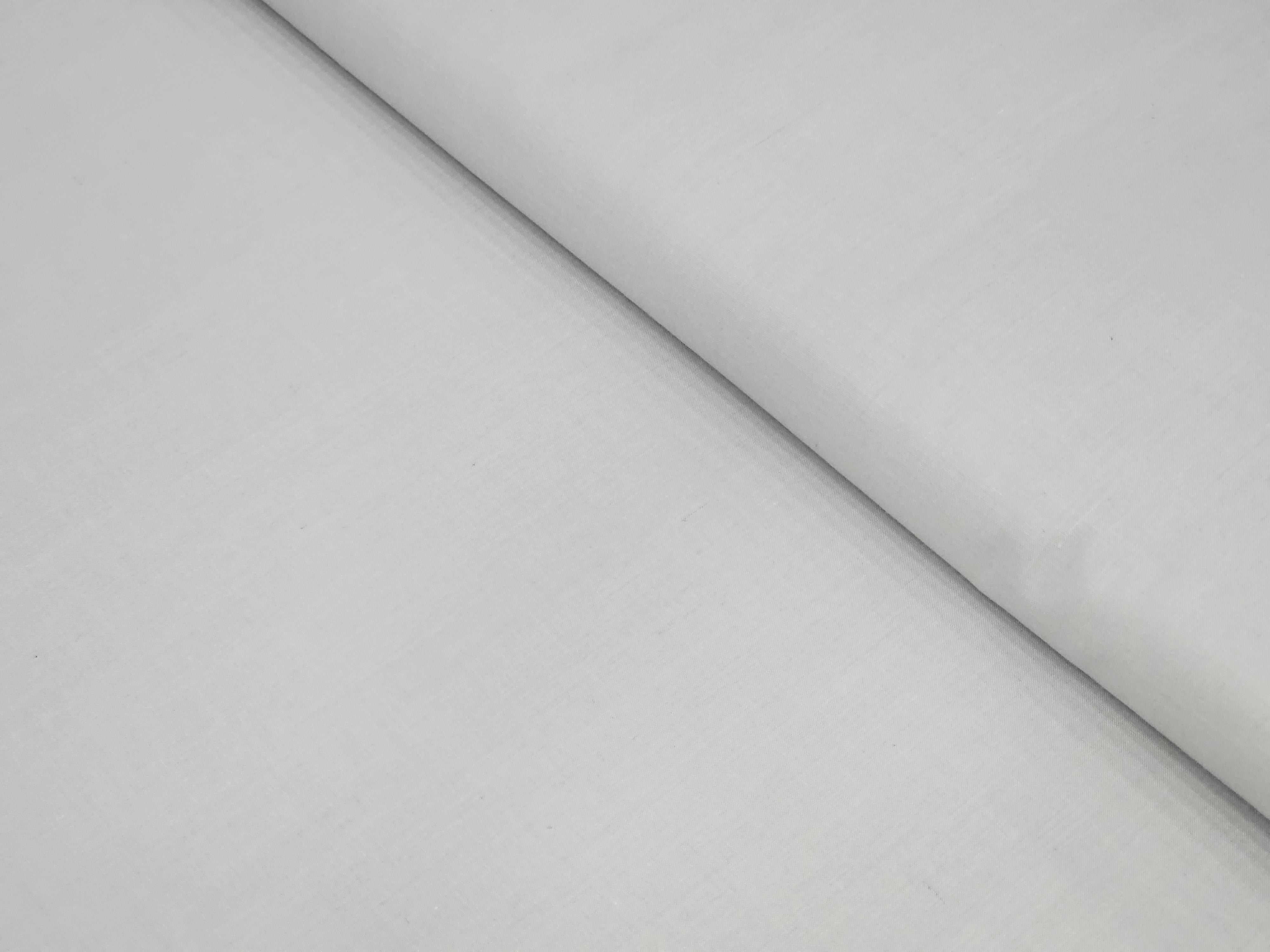 LIGHT STONE GREY PLAIN PREMIUM MIX COTTON SHIRT FABRIC.