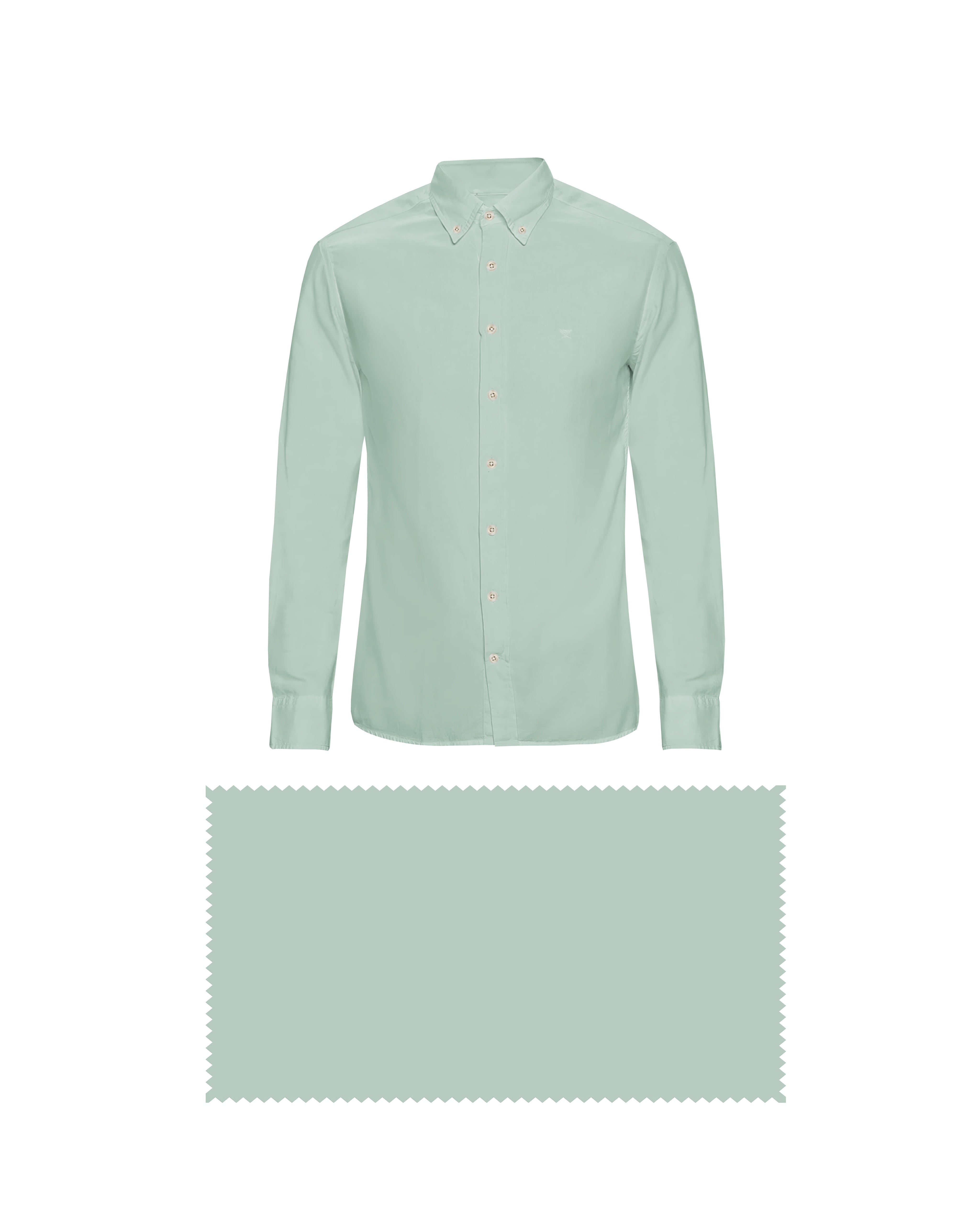 LIGHT LEAF GREEN SOLID PLAIN COTTON SHIRT + HIGH BLUE FORMAL COTTON PANT